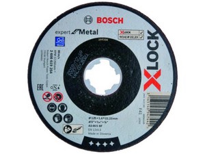 Круг отрезной 125х1.6x22.2 мм для металла X-LOCK Expert for Metal BOSCH (прямой, подходит для всех типов УШМ)
