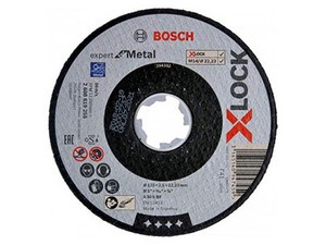 Круг отрезной 125х2.5x22.2 мм для металла X-LOCK Expert for Metal BOSCH (прямой, подходит для всех типов УШМ)