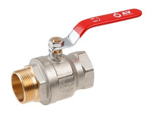 Кран шаровый 1 1/2" нар.-вн. ручка PN25 AV Engineering