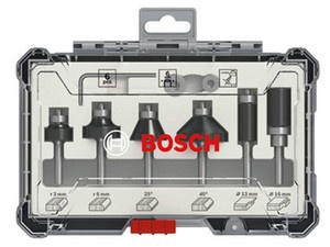 Набор кромочных фрез 6 мм (6шт) BOSCH (Набор фрез 6мм. 6шт.)