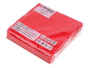 Салфетки бумажные PRO COLOUR, 25 шт., красные, PERFECTO LINEA