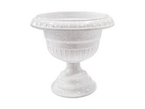 Кашпо-вазон на ножке малый, 280х280х245 мм, мраморный, INGREEN (объем: 3,1 л)