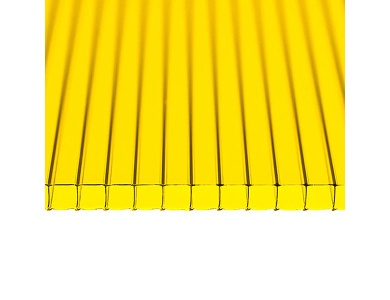 Поликарбонат сотовый Skarb желтый 2100х6000х6 мм.
