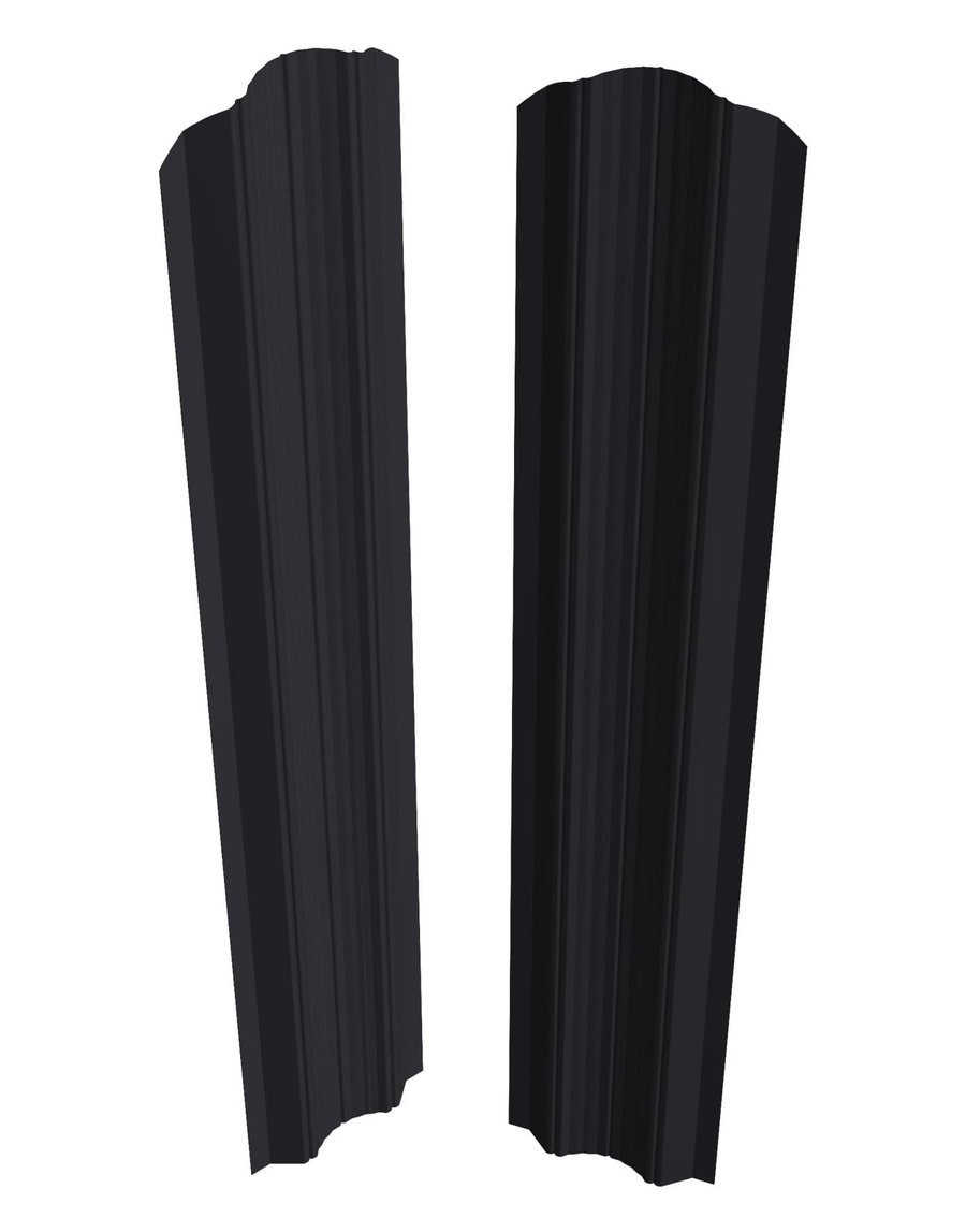 Штакетник М-образный 121 рифлёный ПЭ 1.5 RAL7024/7024 