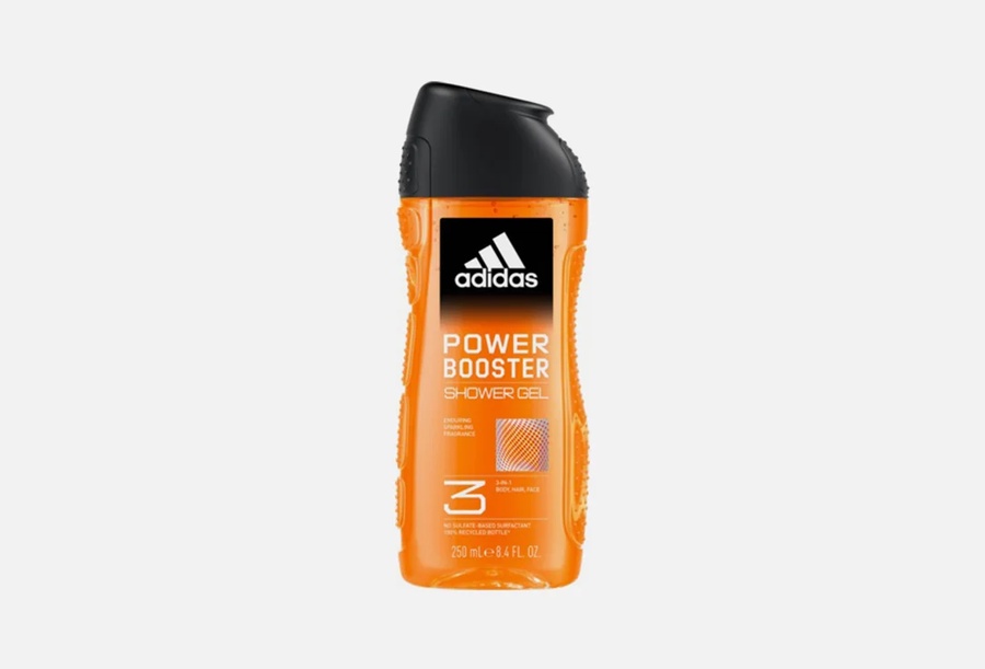 Гель для душа Adidas 3 в 1 Power Booster 0,25 л арт. 4001042181 