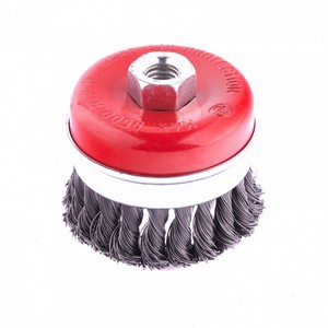 Щетка для УШМ Heavy Duty, 80 мм, М14, &quot;чашка&quot;, крученая проволока 0,5 мм Matrix