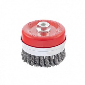 Щетка для УШМ Heavy Duty, 100 мм, М14, &quot;чашка&quot;, крученая проволока 0,5 мм Matrix