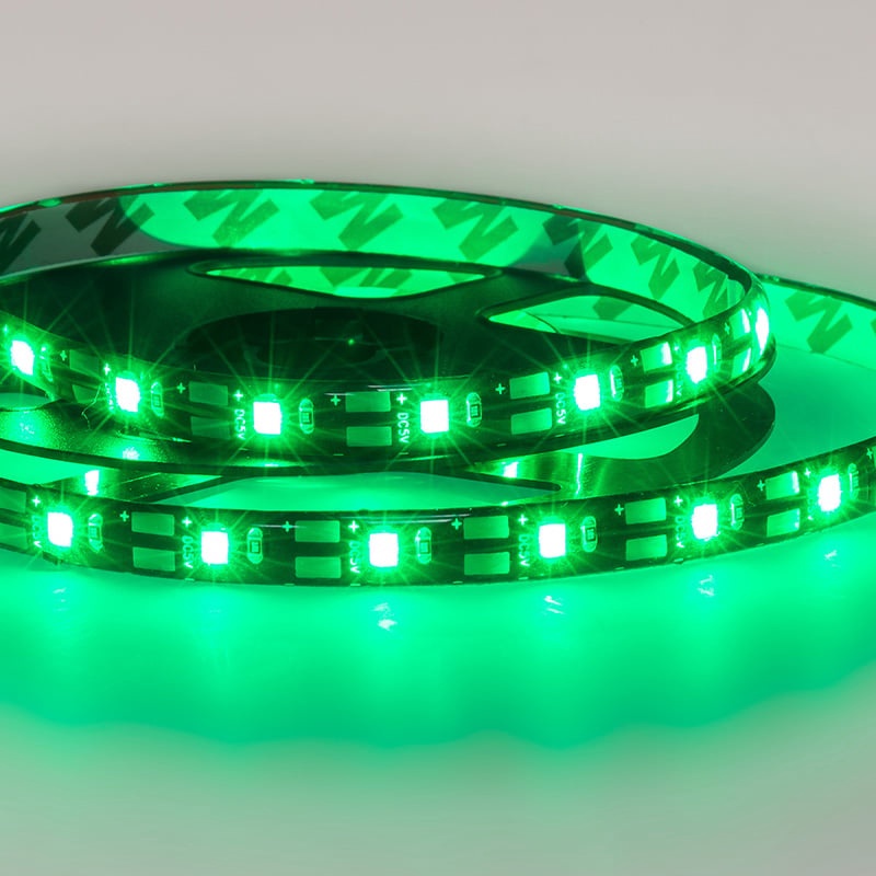 Лента LAMPER LED 1 м с USB коннектором 5В IP65 SMD 2835 60 LED/m зеленый арт. 141-384 