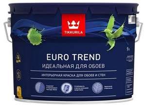 Краска д/обоев и стен EURO TREND А мат, 9л арт,700009620 Россия