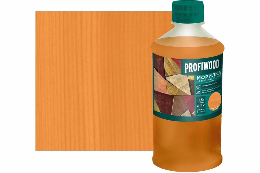 Морилка на водной основе PROFIWOOD, орегон 0.5 л. / 0.5 кг.