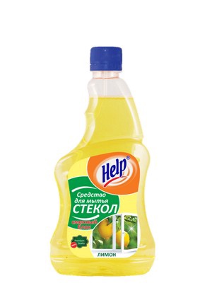 Help средство для чистки и мытья стекол 750 мл Лимон (запасной блок)