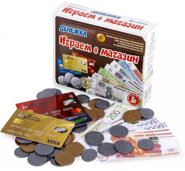 Настольная игра "Играем в магазин. Денежка" 03564 5177352