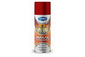 VIXEN Эмаль термостойкая, ярко-красный, аэрозоль, 520мл