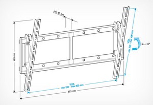 Кронштейн HOLDER арт. LCD-T6606-B 