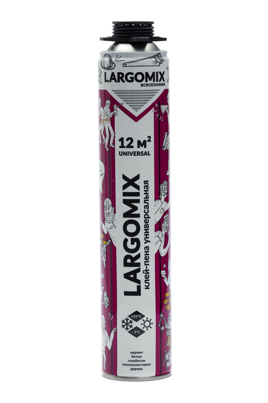 Монтажная пена-клей LARGOMIX UNIVERSAL(универс) 820мл