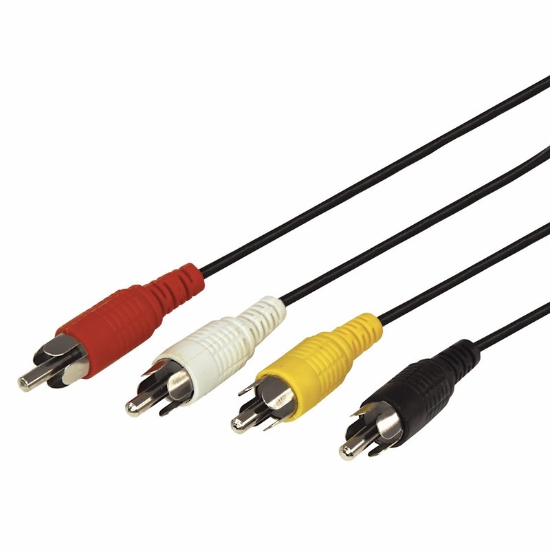 Шнур REXANT 4RCA-4RCA черный 1,5 м. арт. 17-0302 