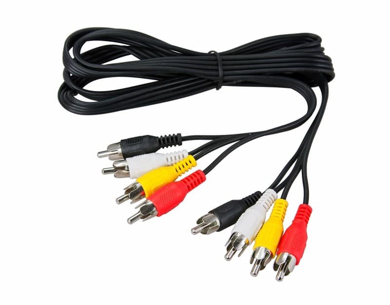 Шнур REXANT 4RCA-4RCA черный 1,5 м. арт. 17-0302 