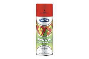 VIXEN Эмаль флуоресцентная, красный флуоресцентный, аэрозоль, 520мл