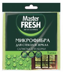 Салфетка для стекол и зеркал Master FRESH микрофибра 