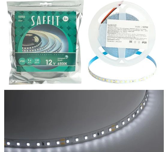 Лента светодиодная SAFFIT SST02 6500К IP20 арт. 55242 
