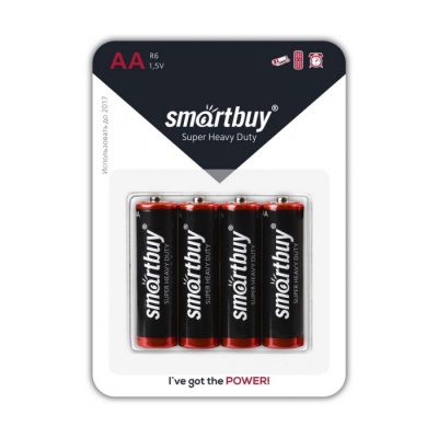 Батарейка солевая Smartbuy R6/4B(48/960) арт. SBBZ-2AO4B 
