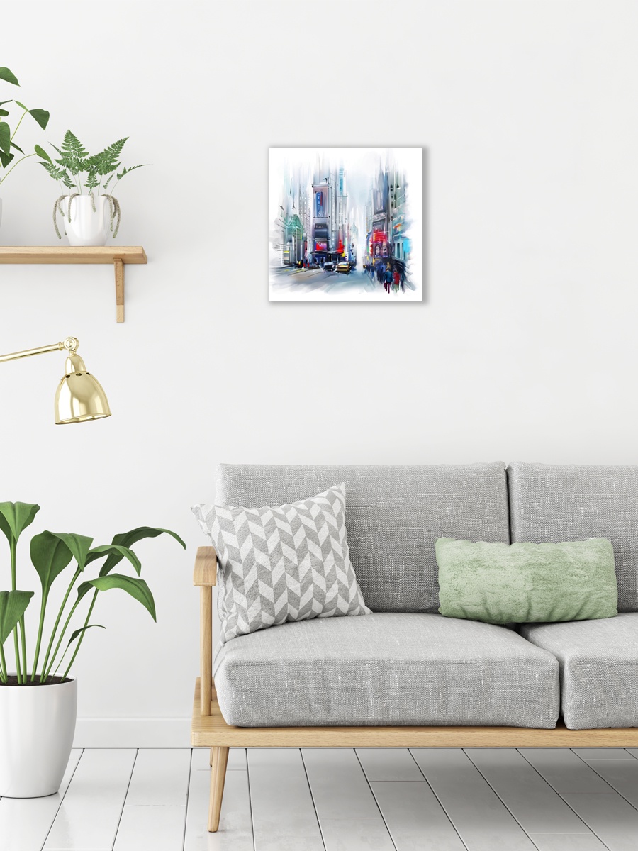 Картина на стекле 40х40 "Город 2". Артикул MI-02-127-03