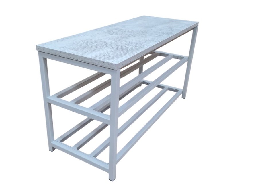 Обувница ALLERD 2 RION белый муар/энигма 83x32x43 см. арт. 1010110200 