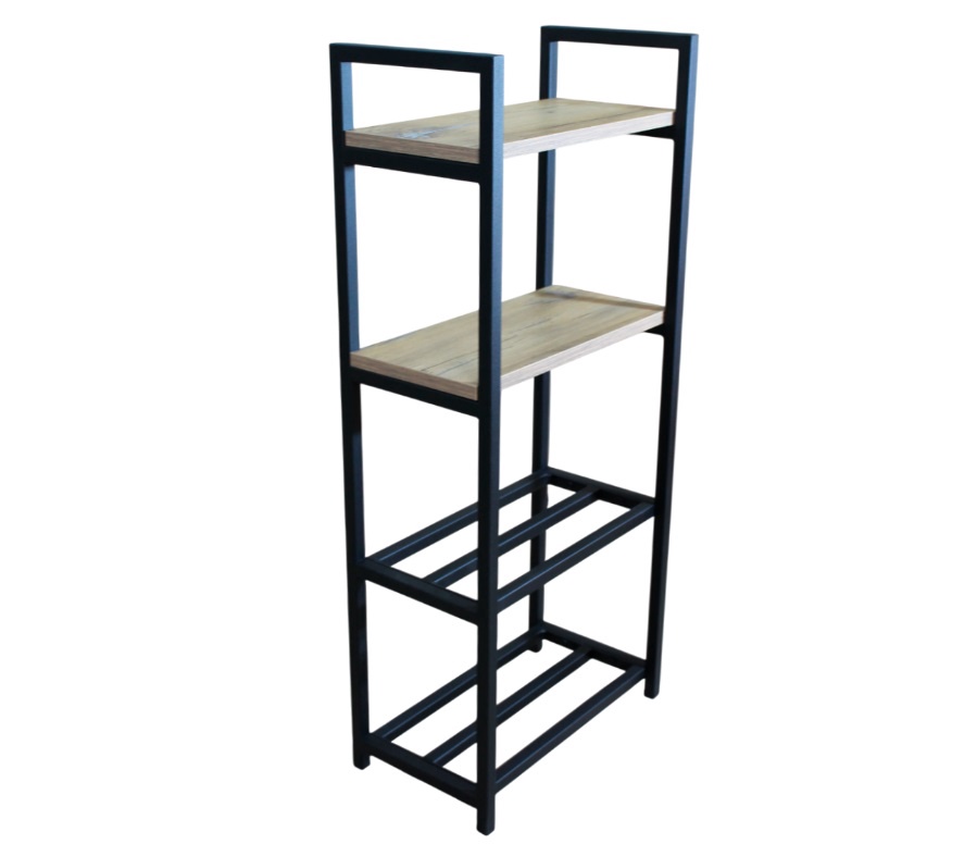 Обувница ALLERD 2+2 RION черный муар/дуб нокс 49x25x103 см. арт. 1030210600 