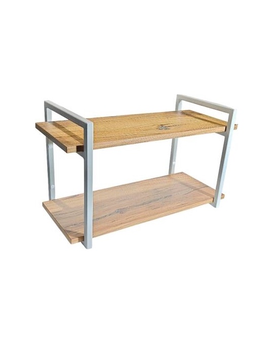 Полка настенная ALLERD 2 RION белый муар/дуб нокс 70x30x40 см. арт. 4060110600 