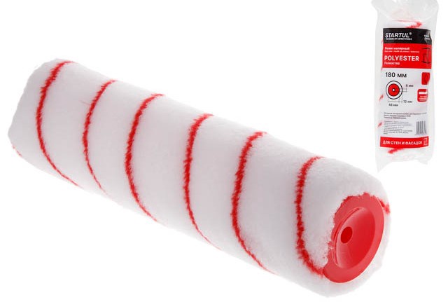 Ролик "POLYESTER" 48-180мм под ручку 8мм STARTUL MASTER (покраска стен и фасадов, полиэстер)