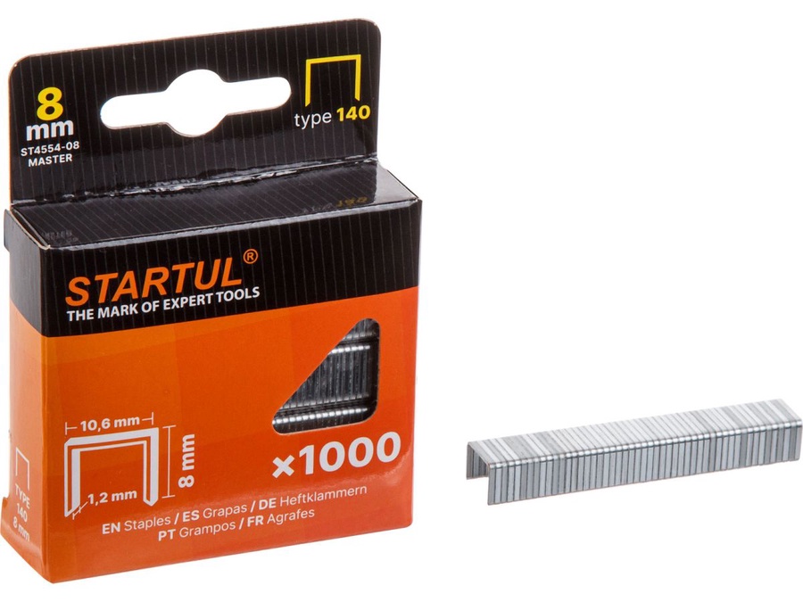 Скобы STARTUL 8 мм. арт. ST4554-08 