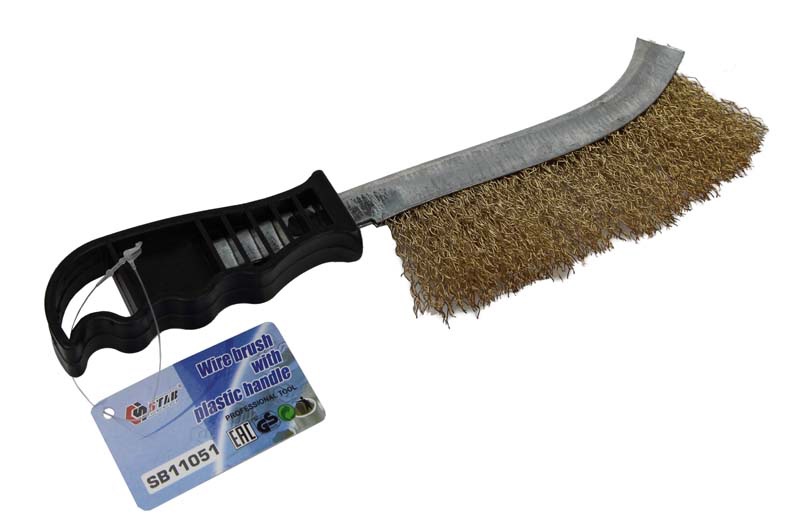Щетка проволочная STAB с пластмассовой ручкой, нейлоновая проволока арт. SB11062 