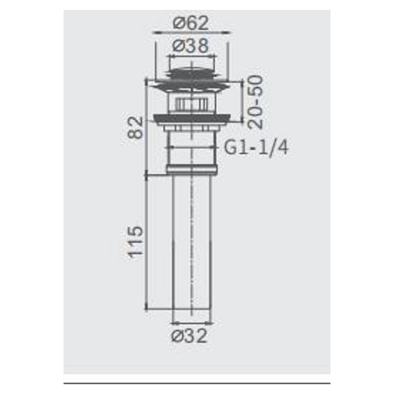 Клапан донный F66-2 с переливом 