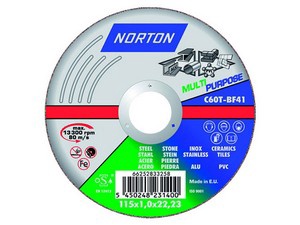 Круг отрезной 125х1.0x22.2 мм универс. Multi Purpose NORTON