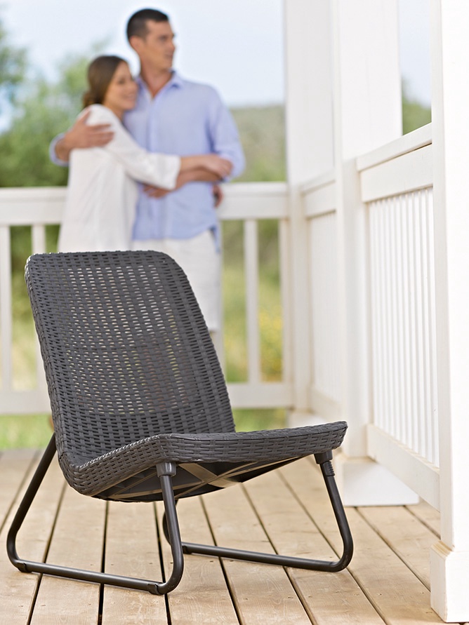 Набор уличной мебели Rio Patio set графит 2 кресла + столик арт. 211429 