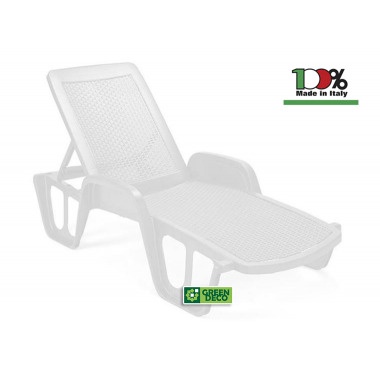 Шезлонг складной LETTINO FISSO белый 71х192х100см арт.LET027BI 