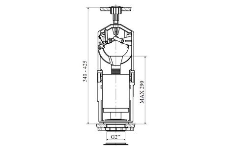 Клапан сливной для унитаза Slovarm TE-4543P/I арт. 621164 