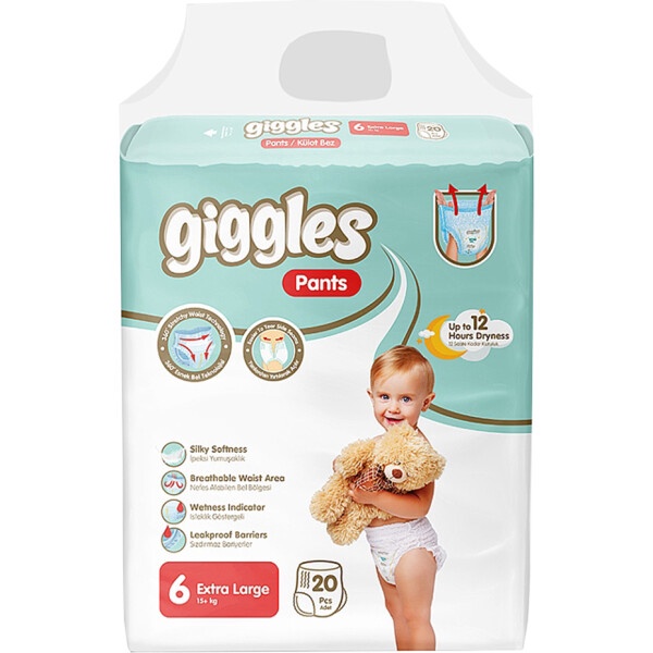 Детские подгузники GIGGLES XLARGE Pants 20 шт.