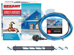 Греющий саморегулир. кабель на трубу 15MSR-PB 6M (6м/90Вт) (комплект) REXANT (Греющий саморегулирующийся кабель на трубу 15MSR-PB 6M (6м/90Вт) REXANT)