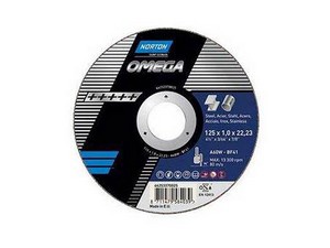 Круг отрезной 125х2.5x22.2 мм для нерж. стали, металла OMEGA NORTON