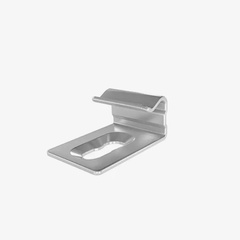 Кляймер для террасной доски ДПК стартовый металлический 8 мм. 