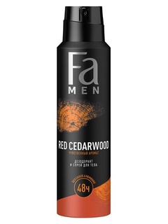 Дезодорант спрей Fa Men RED CEDARWOOD чувств. 0.15л 