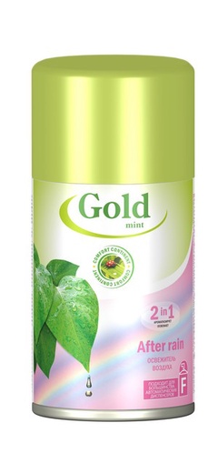 Gold mint plus освежитель воздуха в аэрозольной упаковке 230мл After rain (сменный баллон)