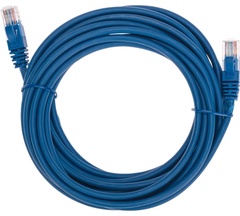 Патч-корд REXANT U/UTP, CAT 5e, RJ45-RJ45, 26AWG, LSZH 0,5 м синий арт. 02-0104-05 