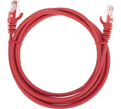 Патч-корд REXANT U/UTP, CAT 5e, RJ45-RJ45, 26AWG, LSZH 2 м красный арт. 02-0103-2 