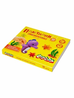 Пластилин со стеком 150г 10цв арт. ПКМ10СП 