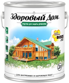 Защитно-декоративный состав ЗДОРОВЫЙ ДОМ Махагон 3 л