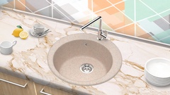 Мойка из искусственного камня BR-5100 бежевая