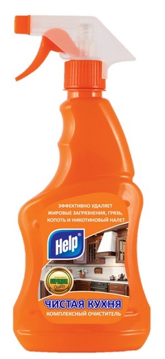 Help средство чистящее для кухни с распылителем  Чистая кухня  500 г комплексный очиститель