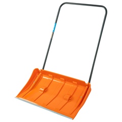 Движок для уборки снега пластиковый "Сибртех", 795х435х1280 мм., стальная рукоятка, усиленный арт. 61669 